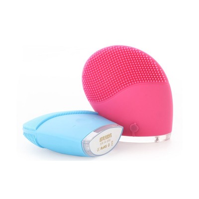 Latest mini electric face brush cleaner silicone waterproof ultrasonic instrument facial skin care brush cleaner